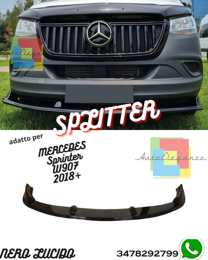 Front Splitter MERCEDES Sprinter W907 2018+ With TÜV ABE 