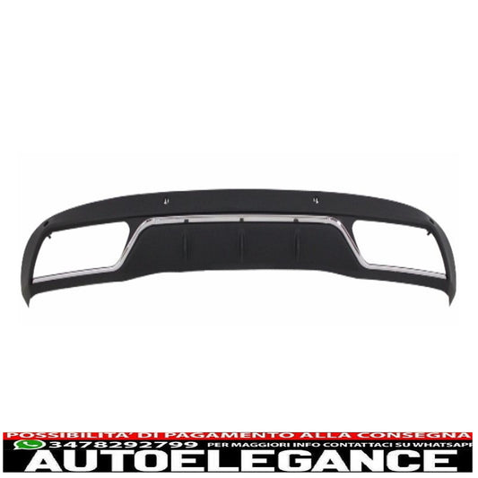 diffusore paraurti posteriore adatto per mercedes classe c w205 s205 standard (2014-2018) c63 look