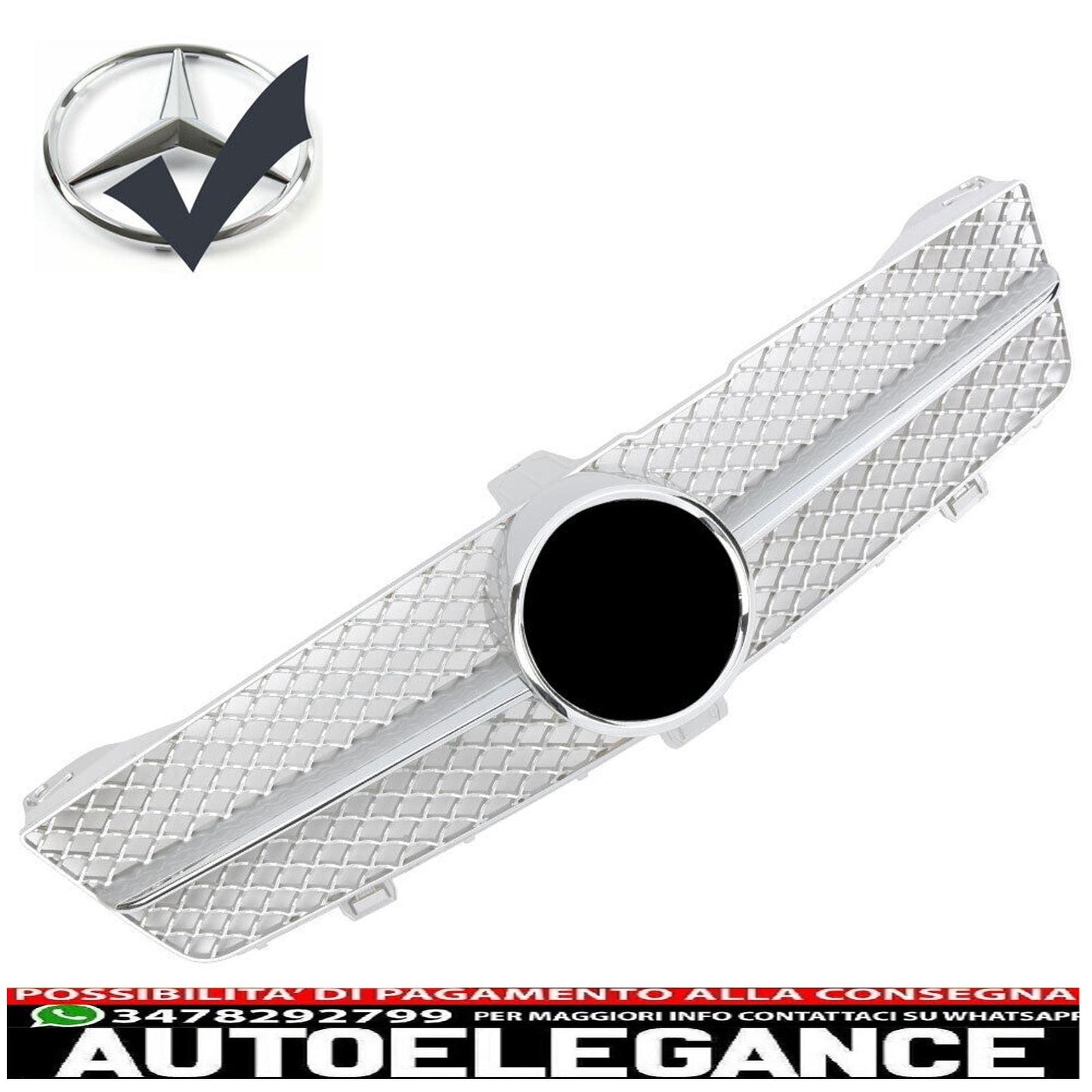 sport grill radiator grill suitable for mercedes w219 cls 2008-2010 silver chrome - show original titleoriginal textgrill sport kühlergrill passt für mercedes w219 cls 2008-2010 silver chrom