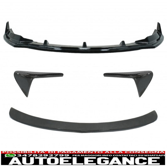 Trunk Spoiler with Turn Signal Covers, Side Marker Lights and Additional Front Spoiler, Suitable for Tesla Model 3 (2017-up)