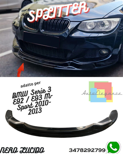 Front Splitter BMW 3 Series E92 / E93 M-Sport 2010-2013 With TÜV ABE 