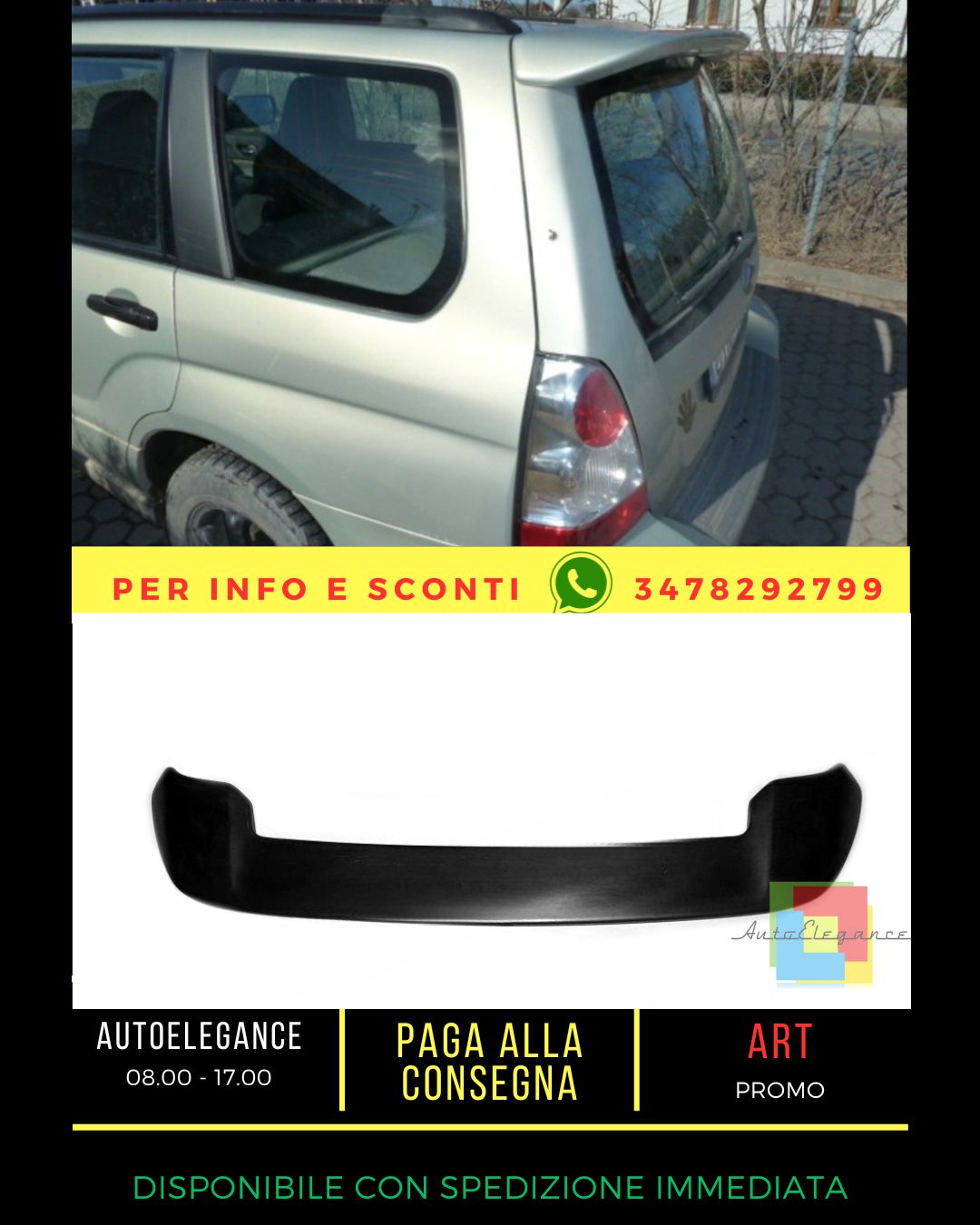 🔥SPOILER ADATTO PER SUBARU FORESTER II 2002-2008🔥