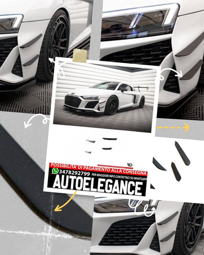 PARAFANGHI PARAURTI ANTERIORE (CANARDS) AUDI R8 MK2 FACELIFT  (2018-2021)