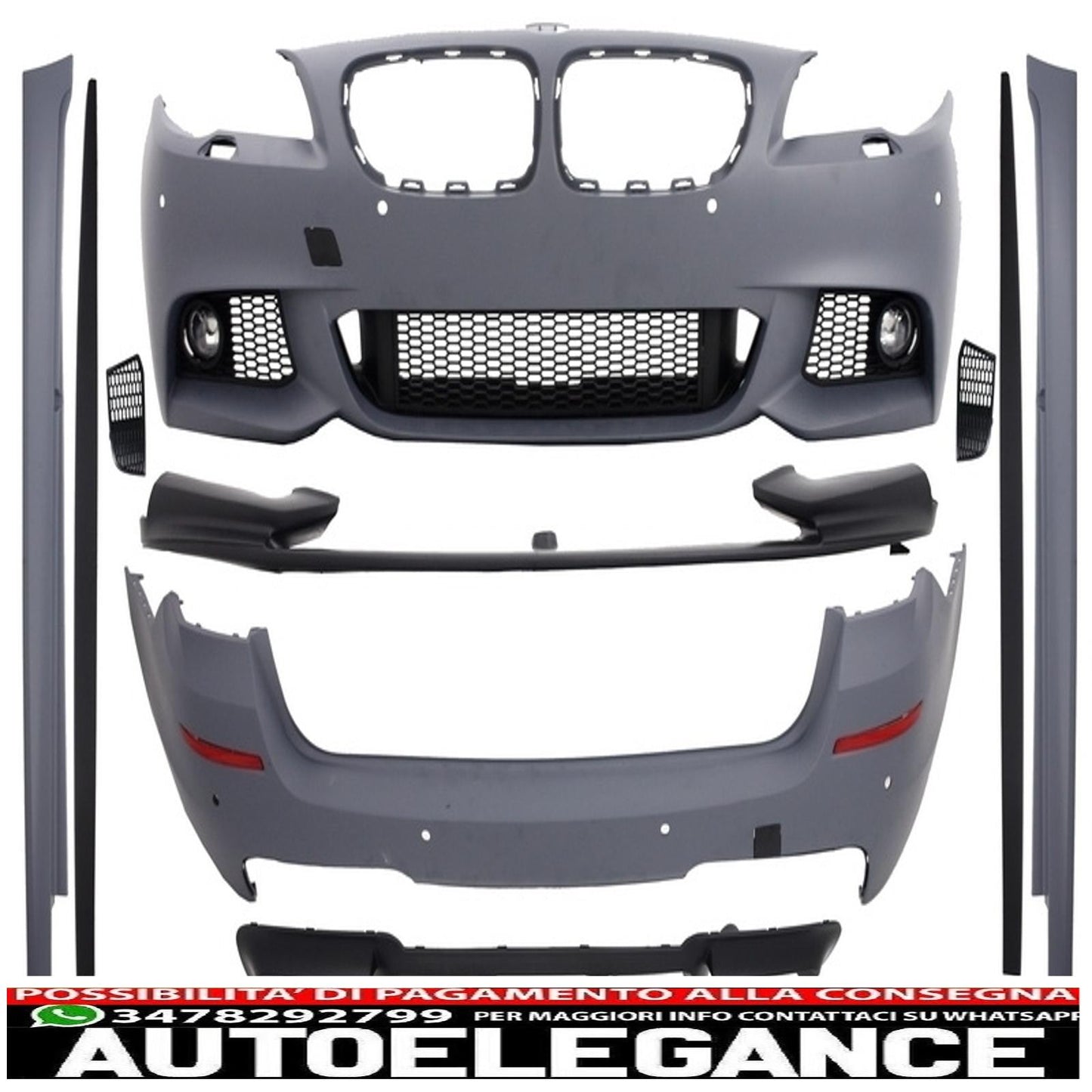 complete body kit suitable for bmw f11 5 series touring (estate, estate, avant) (2011-2013) m-performance look