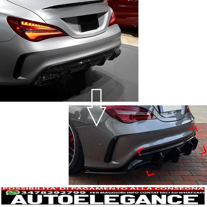 diffusore sottospoiler adatto per mercedes c117 x117 cla 45 amg (solo lifting)-mostra il titolo originaletesto originalediffuser unterspoiler passt für mercedes c117 x117 cla 45 amg (nur facelift)