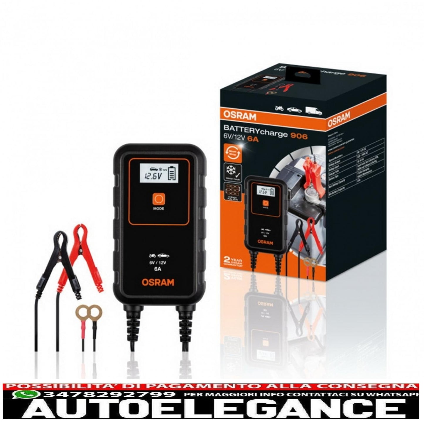 caricabatterie osram 906 oebcs906 AUTOELEGANCERICAMBI