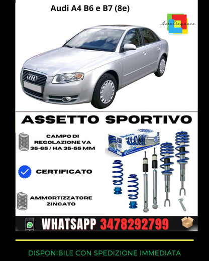 🔥Assetto sportivo per Audi Audi A4 B6 e B7 (8e)🔥