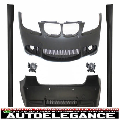 complete body kit suitable for bmw 3 series e90 lci facelift 2008-2011 m3 design with fog lights pdc 