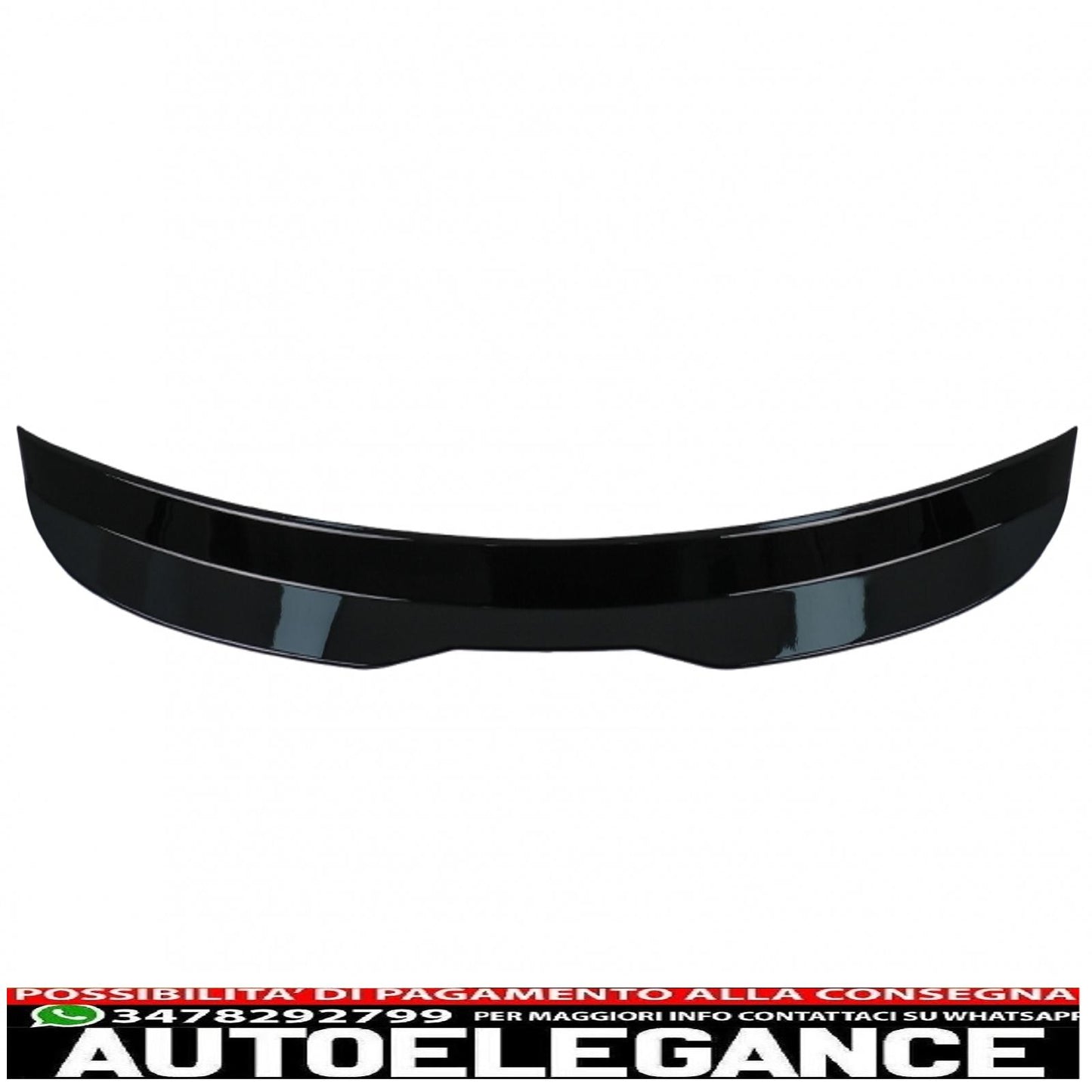 aggiungi l'estensione dell'ala dello spoiler sul tetto adatta per vw polo 6r 6c (2009-2017) pianoforte nero AUTOELEGANCERICAMBI