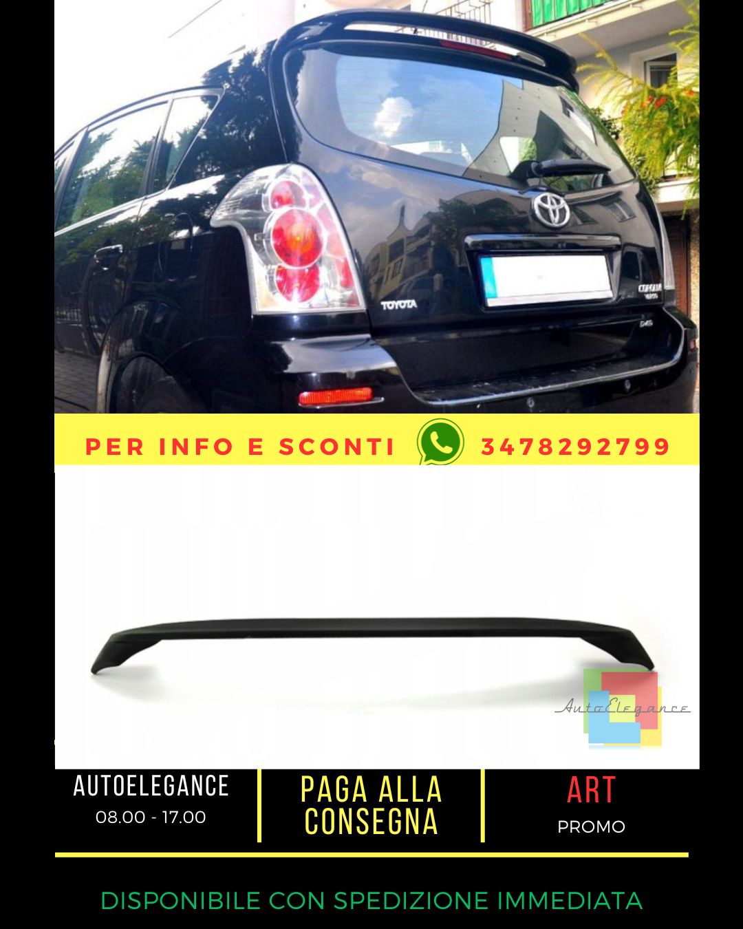 🔥SPOILER ADATTO PER Toyota Corolla Verso 2004-2009🔥