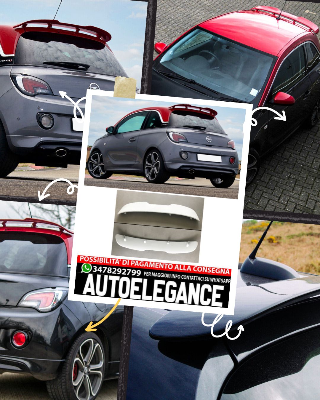 SPOILER POSTERIORE SPORT ADATTO PER OPEL ADAM -TUTTI I MODELLI STANDARD