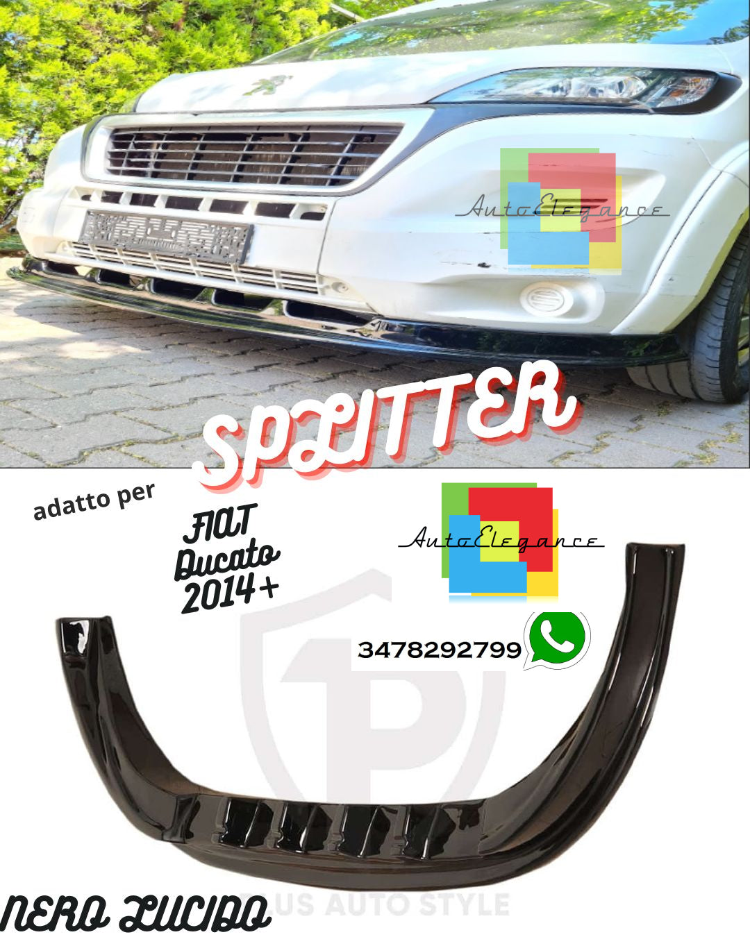 Splitter Anteriore FIAT Ducato 4A Generazione 2014+ Con ABE TÜV