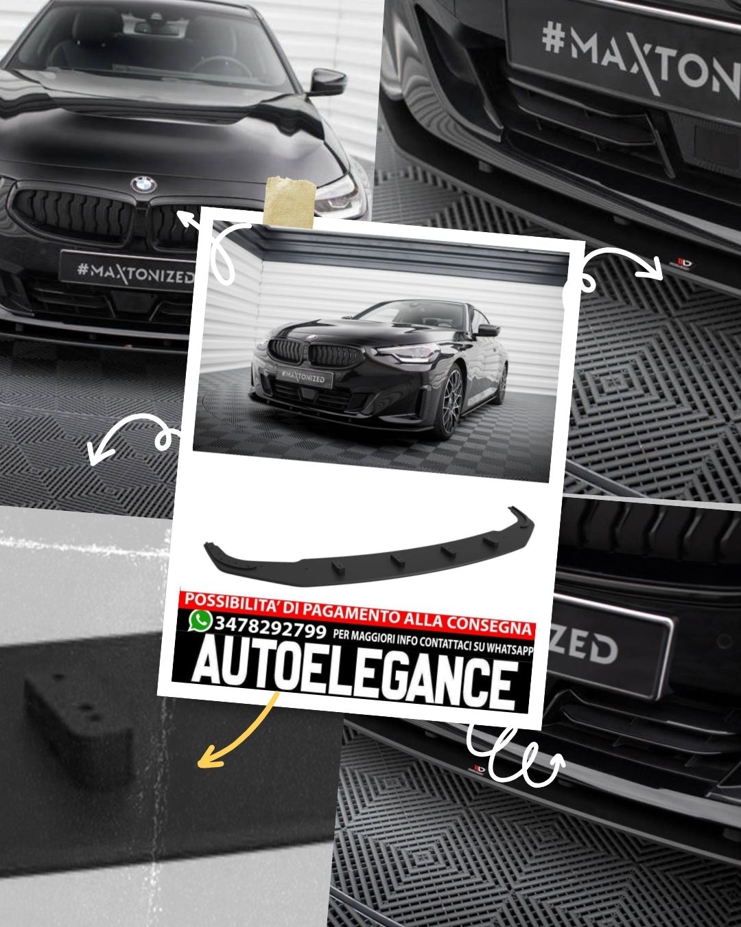 SPLITTER ANTERIORE STREET PRO ADATTO PER BMW 2 COUPE G42  (2021 - )