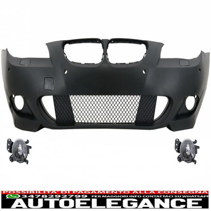 front bumper pdc 24mm with fog lamp suitable for bmw 5 series e60 e61 (2003-2007) m-technik design
