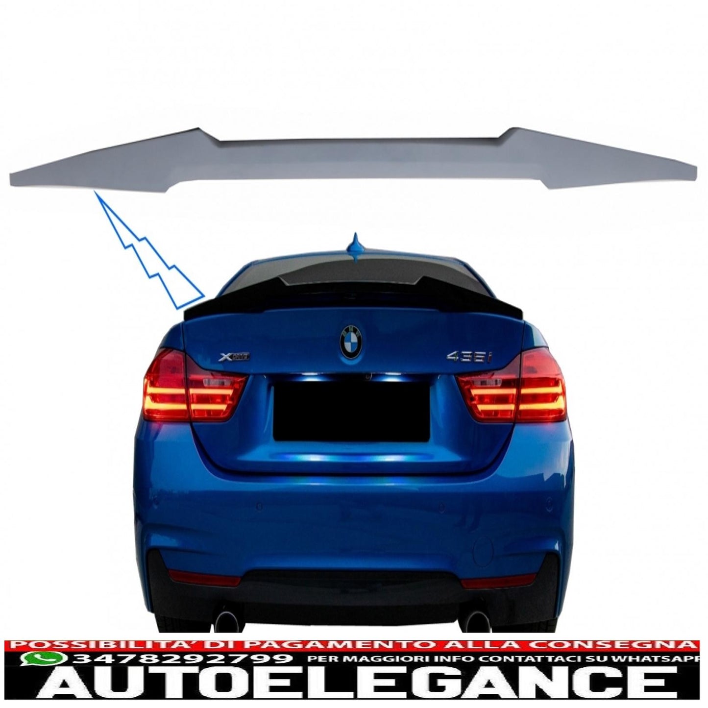 trunk spoiler suitable for bmw 4 series coupe f32 (2013-up) m4 csl design