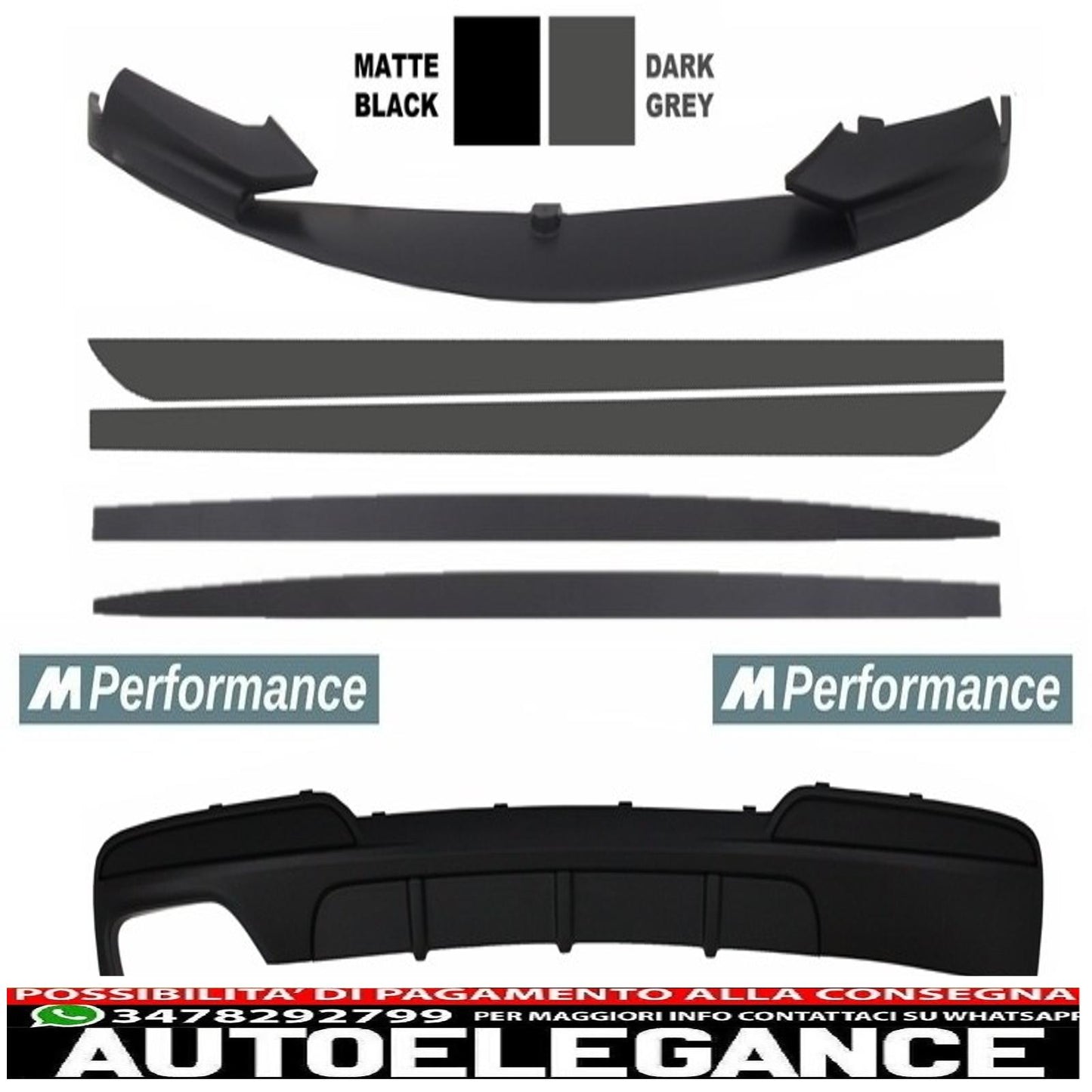 additional conversion kit extension to m-performance design suitable for bmw 5 series f10 f11 (2011-2017) sedan touring