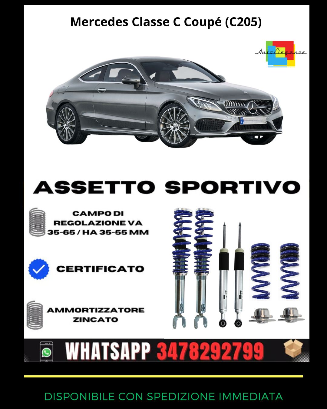 🔥Assetto sportivo ADATTO PER Mercedes Classe C Coupé (C205)🔥