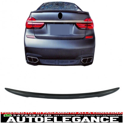 trunk spoiler suitable for bmw 7 series g12 (2015-02.2019) m sport design piano black