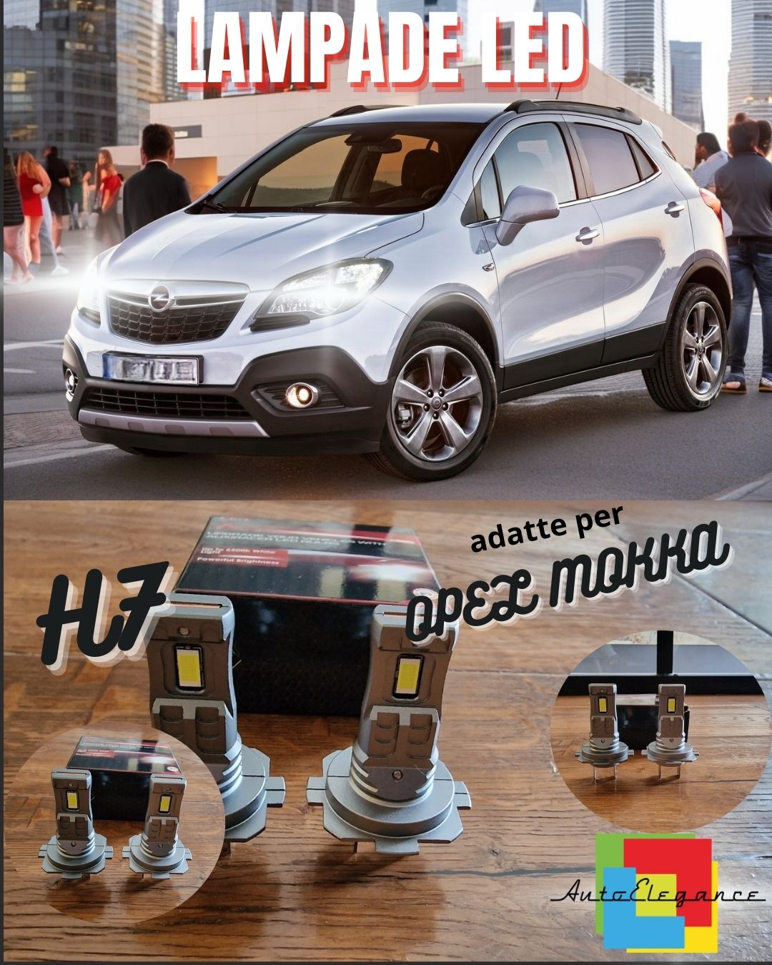 OPEL MOKKA H7 LED KIT 6000K WHITE 6000 LUMEN CANBUS LOW BEAM 