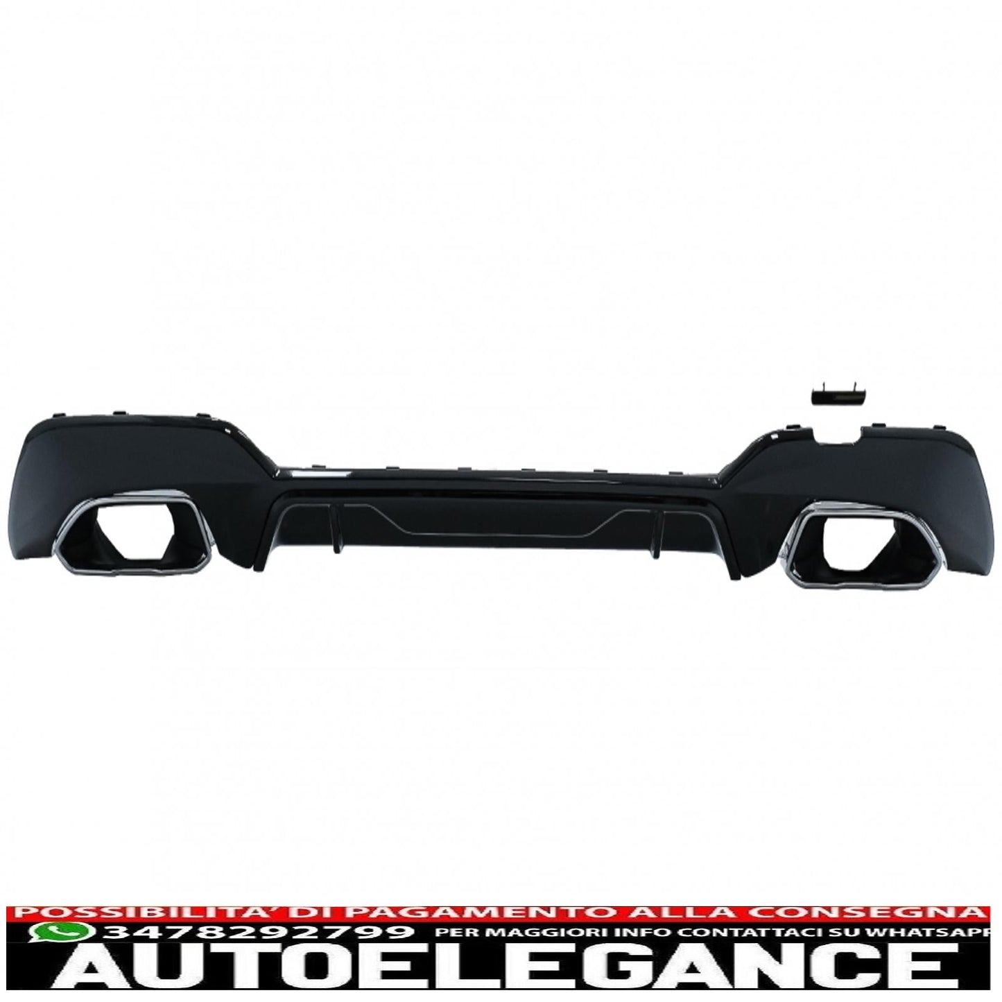 Diffusore mantovana per paraurti posteriore con terminali di scarico cromati, adatto per BMW serie 3 G20 G28 berlina G21 Touring (2018-up) M340i M Look nero pianoforte