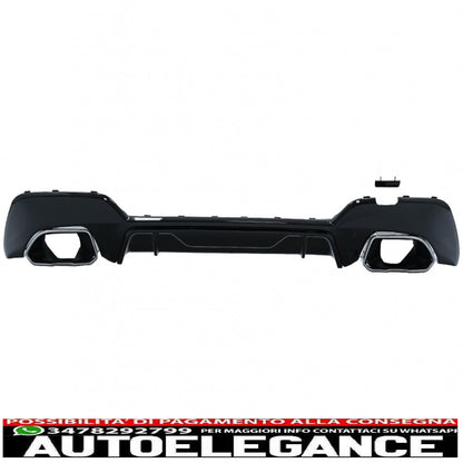 Diffusore mantovana per paraurti posteriore con terminali di scarico cromati, adatto per BMW serie 3 G20 G28 berlina G21 Touring (2018-up) M340i M Look nero pianoforte