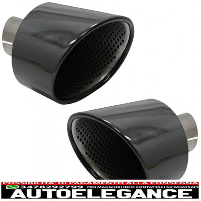 COPPIA Terminali di scarico adatti per audi look rs nero