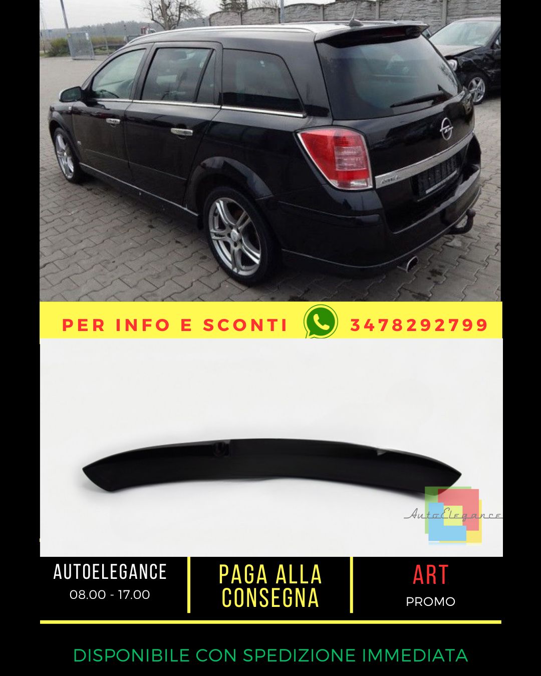 ⭐SPOILER ADATTO PER OPEL ASTRA H 2004-2014 KOMBI⭐