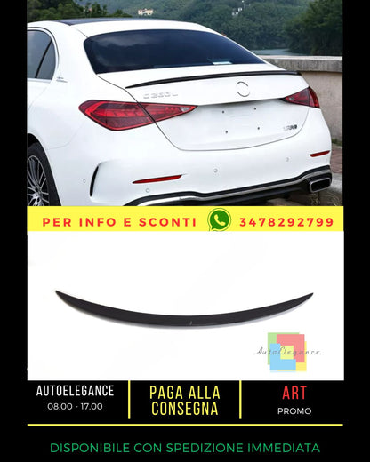 🔥Spoiler NERO LUCIDO adatto PER Mercedes C class W206 2021+ Sedan🔥