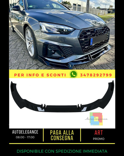 🔥Splitter adatto per Audi A5 F5 Facelift S-Line (2020-up) Piano Black🔥