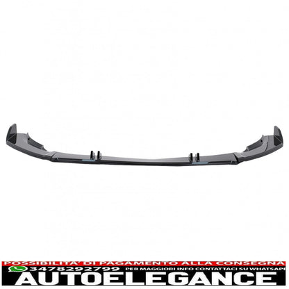 Front bumper lip extension additional spoiler suitable for vw polo aw mk6 (2018-up) piano black