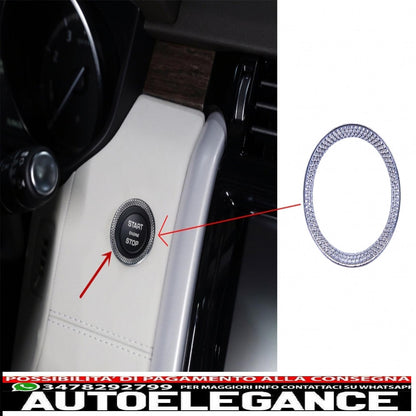 start button frame chrome ring suitable for land rover discovery 5 l462 (2017-) discovery sport l550 (2014-) range rover sport l494 (2013-) evoque l538 facelift (2014-) range rover l405 (2013-)