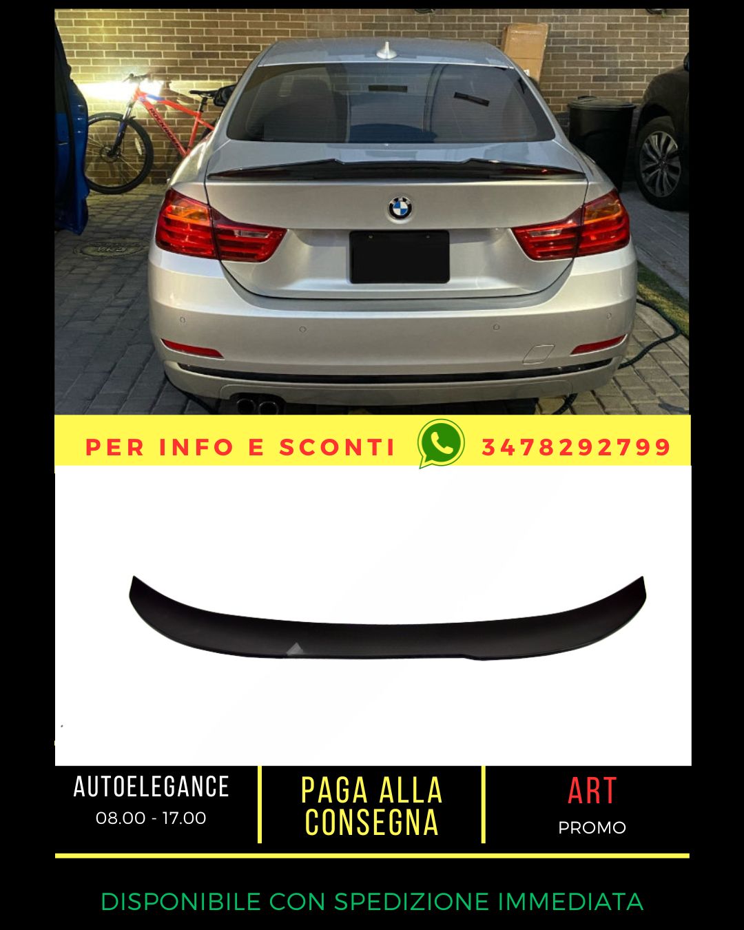 ✨SPOILER ADATTO PER BMW 4 F36 2014-2021 Gran Coupe✨