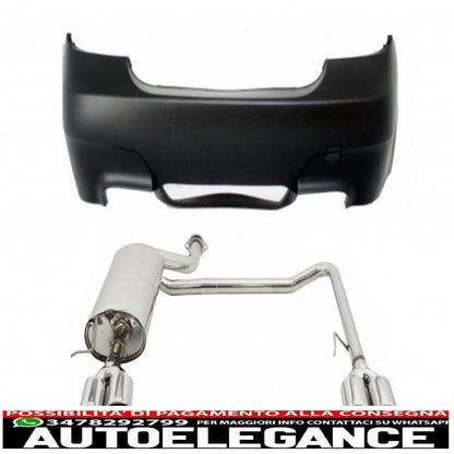 rear bumper suitable for bmw 5 series e60 (2003-2010) with full exhaust system twin double quad m5 design