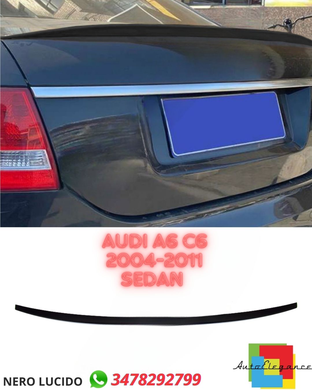 ✨ SPOILER ADATTO PER Audi A6 C6 2009-2011 Sedan/Avant✨