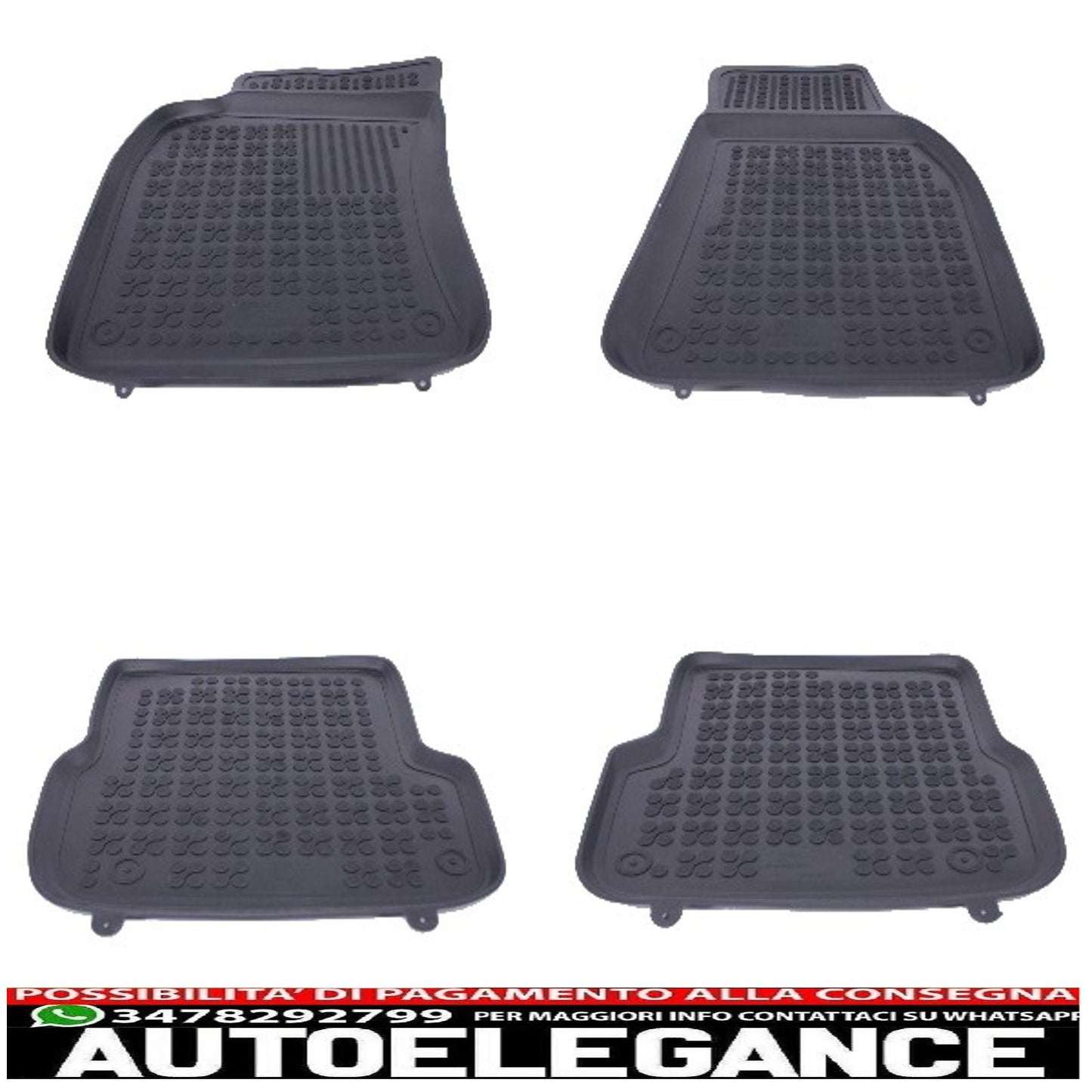 Black rubber mat suitable for audi a6 4f c6 (2008-2011)