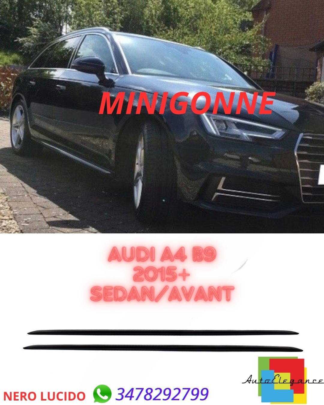 ✨SKIRT SUITABLE FOR Audi A4 B9 2015+ Sedan/Avant✨ 