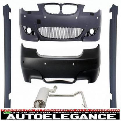 body kit suitable for bmw 5 series e60 (2003-2007) m5 design with full exhaust system double quad and side skirts
