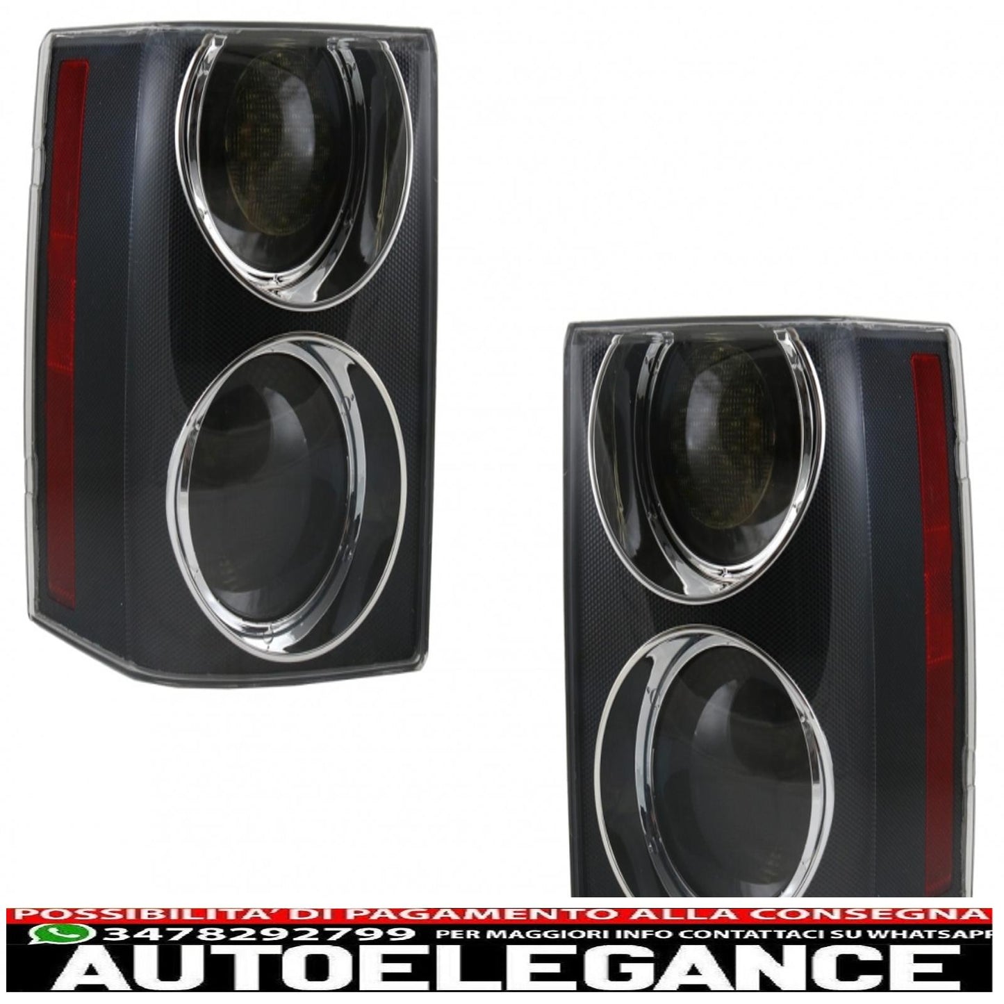 Rear lights suitable for Land Range Rover Vogue III L322 (2002-2009) Halogen Bulb Supercharged Facelift Smoke Edition design