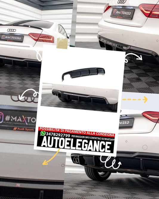 DIFFUSORE POSTERIORE ADATTO COMPATIBILE PER  AUDI A5 COUPE 8T FACELIFT