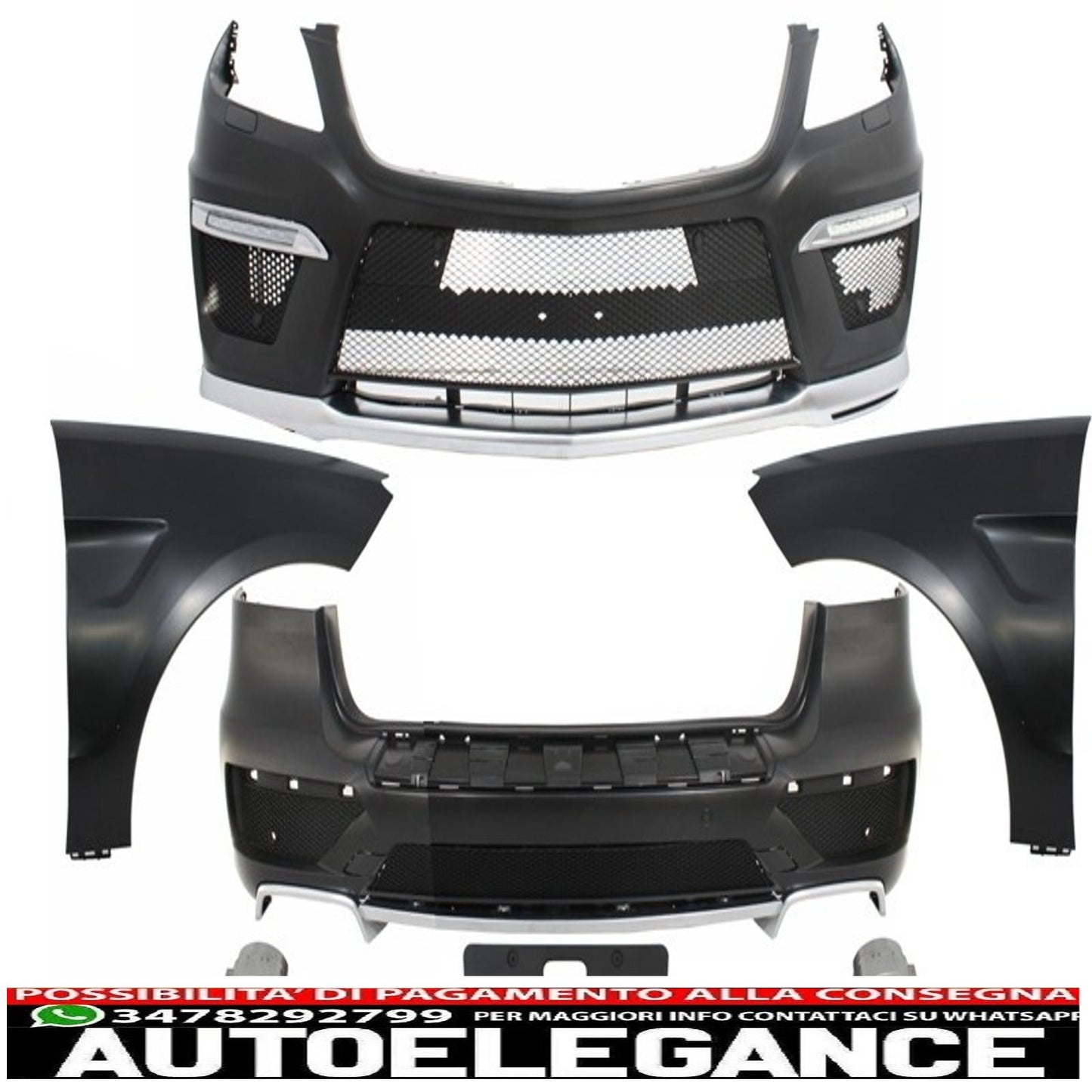 complete body kit suitable for mercedes ml class w166 (from 2012 onwards) design ml63 