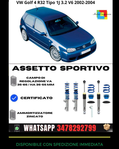 🔥Assetto sportivo ADATTO PER VW Golf 4 R32 Tipo 1J 3.2 V6 2002-2004🔥