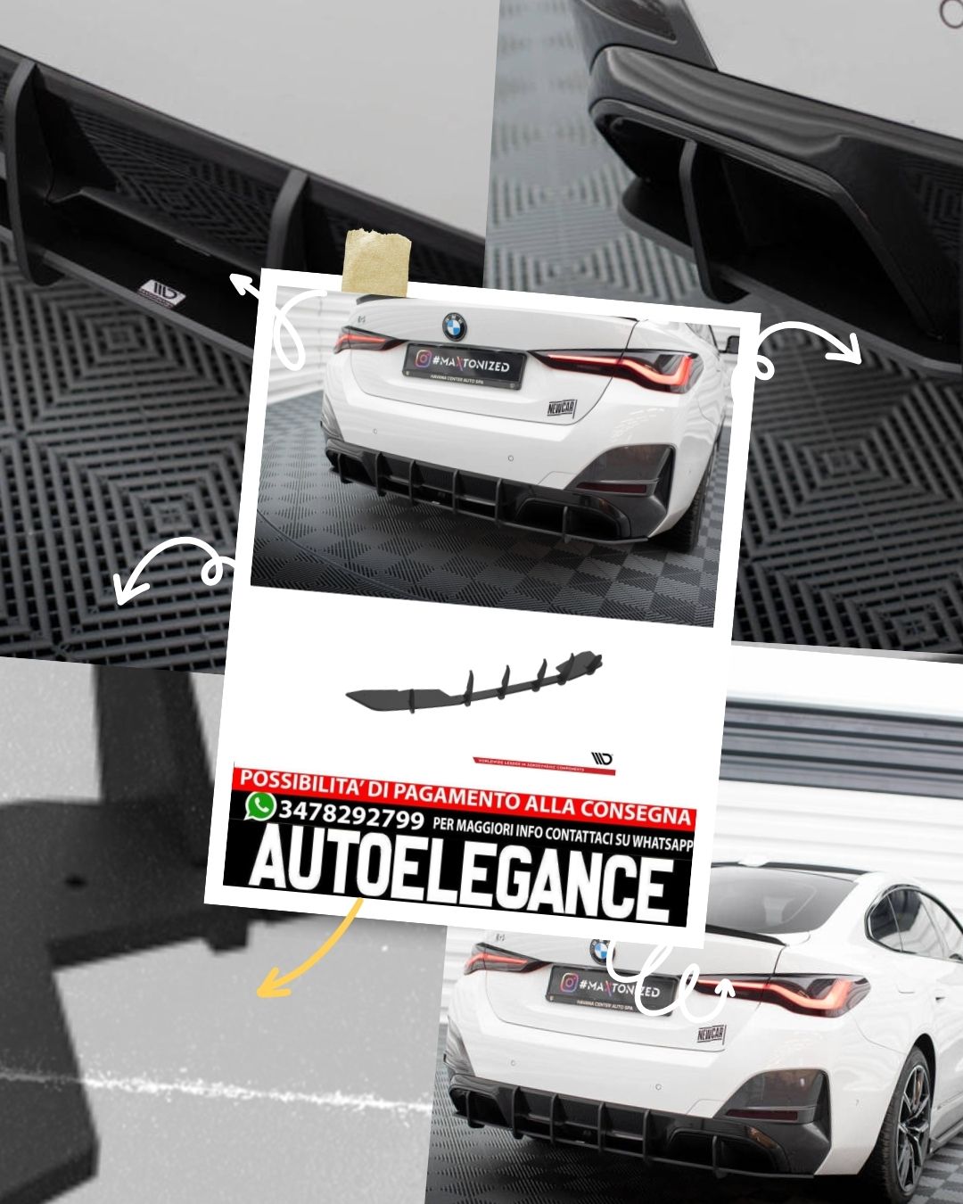 STREET PRO DIFFUSORE POSTERIORE adatto per BMW I4 M-PACK G26  2021 -