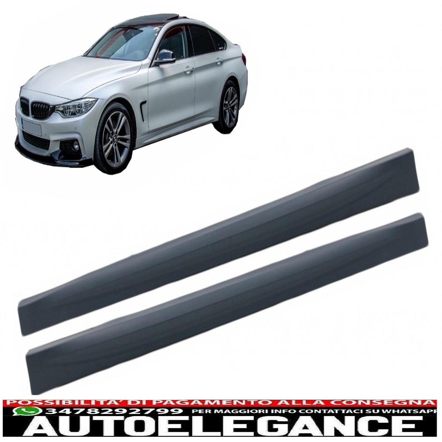 side skirts suitable for bmw 4 series f36 gran coupe (2013-2019) m4 design 
