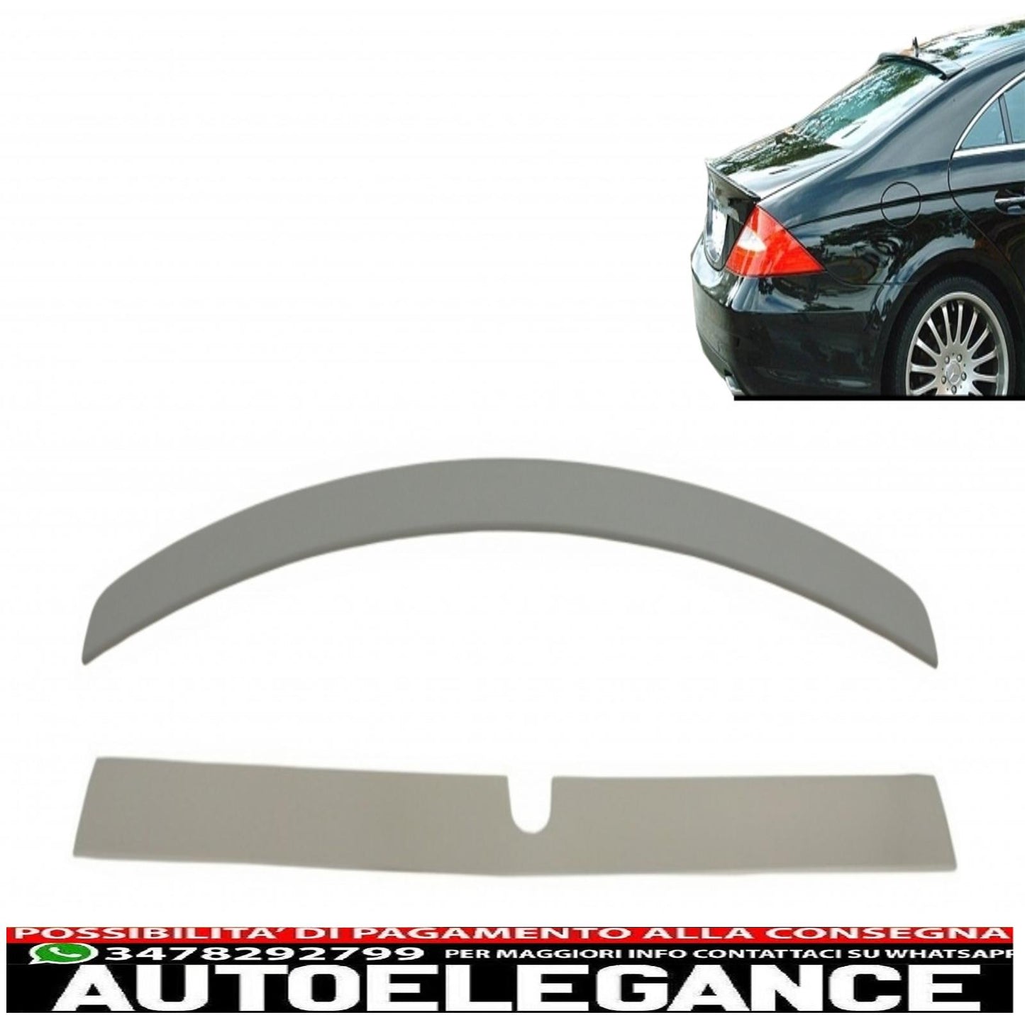 trunk spoiler and roof spoiler suitable for mercedes cls class w219 (2005-2008)