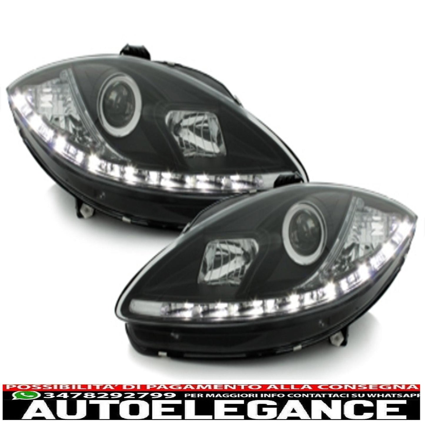 D-lite headlights suitable for Seat Leon 1p daytime running light_black 