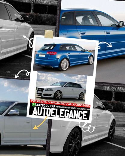 MINIGONNE LATERALI ADATTE PER AUDI A3 8P SPORTBACK 5 PORTE (2005-2012) Stile S3