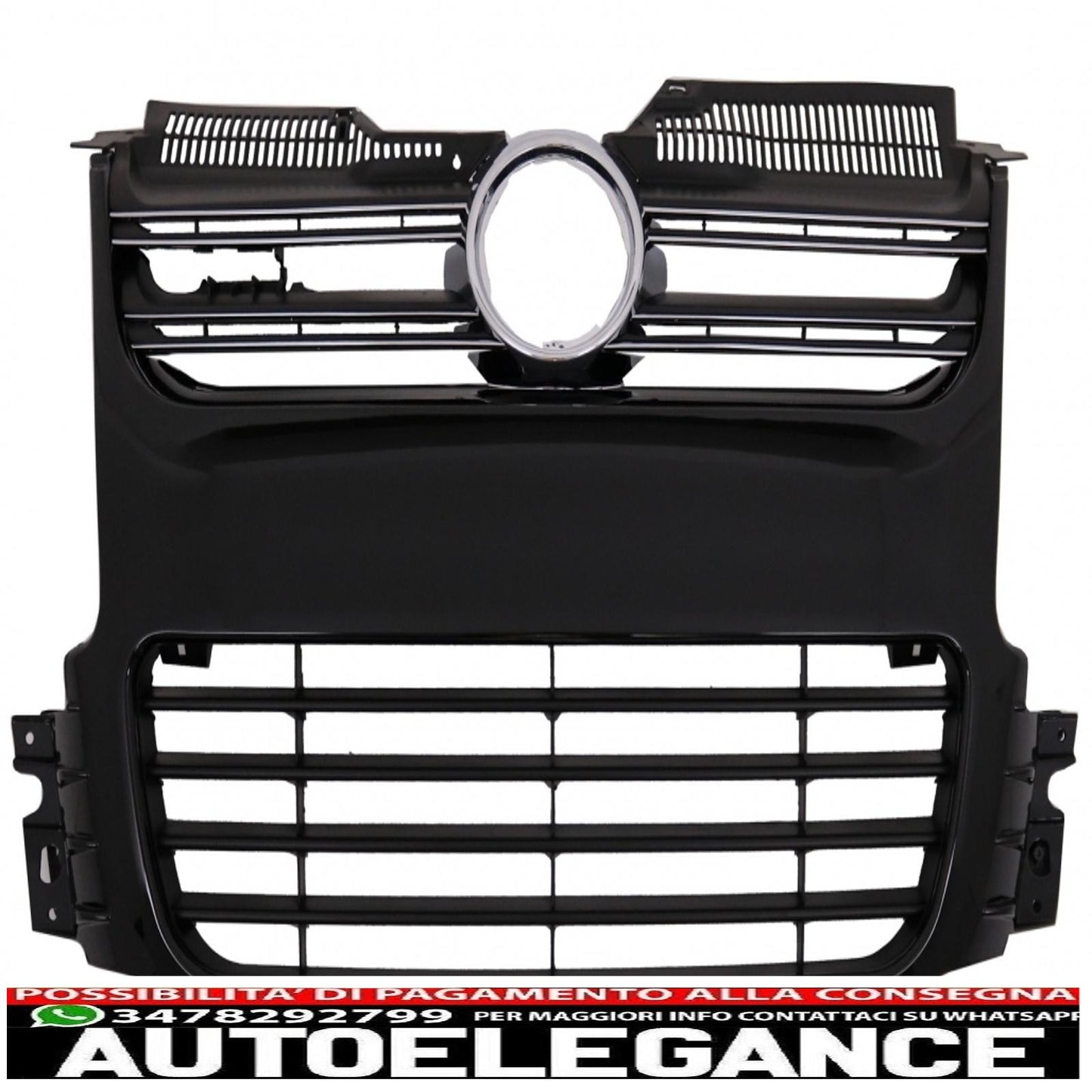 griglia anteriore adatta per vw golf 5 v (2003-2009) r32 design nera