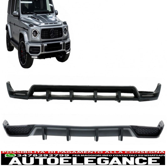 Spoiler per paraurti anteriore con led drl, estensione con diffusore per paraurti posteriore, adatto per Mercedes Classe G Facelift W463 W464 (2018-up)