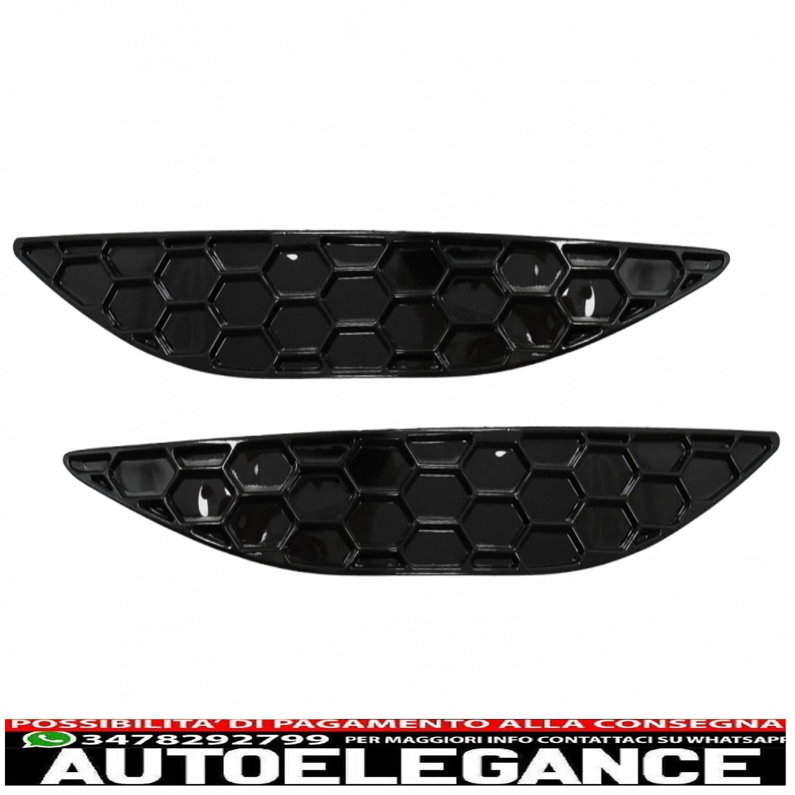 Copertura catarifrangente paraurti posteriore a nido d'ape adatta per vw golf 7 hatchback 5g (2013-2017) paraurti r / r-line AUTOELEGANCERICAMBI