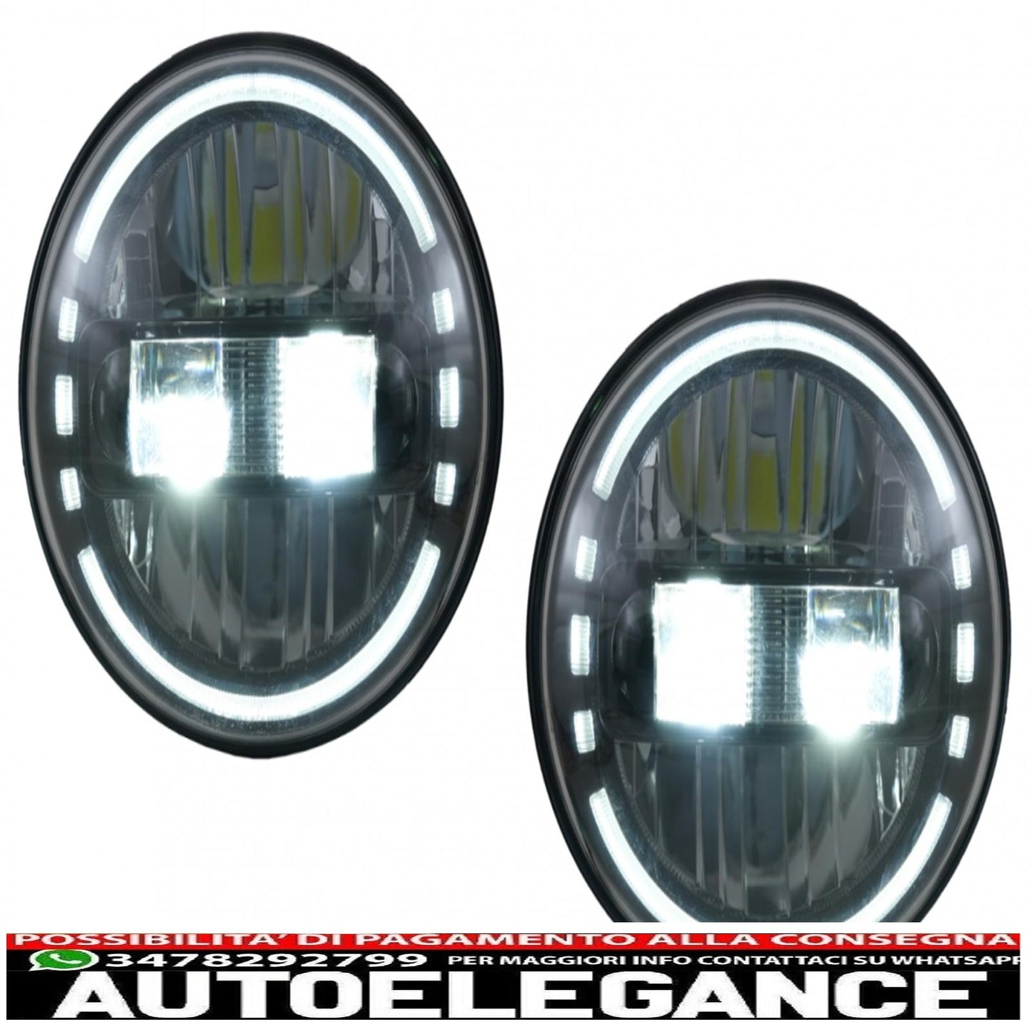 Fari a led Cree da 7 pollici angel eye halo drl adatto per Jeep Wrangler JK TJ LJ JL Land Rover Defender Mercedes W463